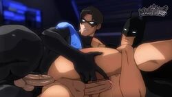 2boys age_difference anal_penetration anal_sex animated batman batman_(series) bouncing_balls bouncing_penis bruce_wayne caught_in_the_act clothes_removed cowl dc dc_comics dick_grayson domino_mask erect_nipple erect_nipples_under_clothes erect_while_penetrated erection fucked_from_behind gay gay_anal gay_sex gloves legs_held_open looking_to_the_side male male_only maoh_king nightwing nipple_peek no_sound penis_size_difference precum_drip spoon_position superhero thrusting_into_ass uncensored veiny_penis video yaoi younger_dom_older_sub younger_penetrating_older