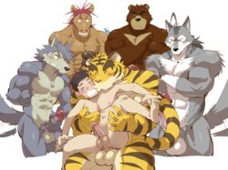 41raco 6+boys 6boys anal anal_sex anthro anthro_penetrating anthro_penetrating_human blush brown_body brown_fur equid equine felid fur gay group hi_res hiroyuki_(morenatsu) horse human human_on_anthro human_penetrated interspecies juuichi_mikazuki keisuke_hirama kirupi male male/male male_only male_penetrated male_penetrating male_penetrating_male mammal morenatsu muscular muscular_male pantherine penetration reverse_suspended_congress shirako soutarou_(morenatsu) ten_kodori tiger torahiko_(morenatsu) ursid video_games visual_novel yaoi