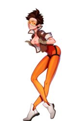 color colored orange-tinted_eyewear overwatch tagme tinted_eyewear town_of_sins tracer unknown_artist visor