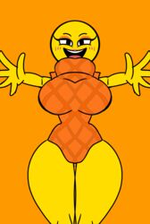 1girls ass big_ass big_breasts big_butt black_eyes breasts butt cartoon_network large_ass large_thighs legs looking_at_viewer pov red_lipstick sarah_g_lato smiling smiling_at_viewer solo the_amazing_world_of_gumball thick_thighs thighs wide_hips yellow_body