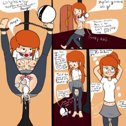 after_sex anal bondage cartoon_network chained cum cum_in_ass cum_in_pussy cum_inside cum_on_body cum_on_breasts cum_on_face cum_on_glasses dripping hbo_max infinity_train legs_up pussy pussy_tape tied_up tulip_olsen used