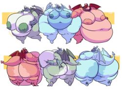 2018 3girls 4_arms anthro ass bbw big_ass big_breasts big_butt blue_body breasts butt chubby chubby_female digital_media_(artwork) dragon dragon_princess_i_(towergirls) dragon_princess_ii_(towergirls) dragon_princess_iii_(towergirls) fat fat_female female gigantic_ass gigantic_butt green_areola green_body green_nipples hand_on_ass hand_on_breast hand_on_butt huge_ass huge_breasts huge_butt hyper hyper_ass hyper_belly hyper_breasts hyper_butt large_belly massive_ass massive_belly massive_breasts massive_butt morbidly_obese morbidly_obese_female multi_arm multi_limb navel nipples nude nude_female obese obese_female overweight overweight_female red_body scalie simple_background ssbbw sweatpants_(artist) thick_thighs towergirls western_dragon wings