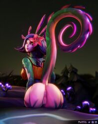 1girls 3d anus ass big_ass blender female female_only innie_pussy league_of_legends meltrib neeko pussy solo