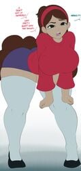 1girls aged_up alternate_breast_size ass big_breasts bra breasts brown_hair curvy_figure dat_ass disney disney_channel earrings favorite female female_only flats footwear gravity_falls hairband huge_breasts huge_thighs implied_incest large_breasts long_hair lyn_nyl lynndomonica mabel_pines name_drop noblood oblivious ryandomonica shoes shorts smooth_skin standing sweater sweater_lift thick_thighs thigh_gap thighhighs thighs toonistlyn voluptuous wide_hips