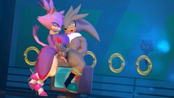 3d anthro blaze_the_cat breasts clothing domestic_cat eulipotyphlan eyelashes feline female fingering forehead_jewel gem grey_body grey_hair half-closed_eyes hedgehog male mammal metal_sonic open_mouth penis purple_body silver_the_hedgehog sonic_(series) zoothen