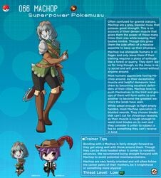 creature_index english_text hi_res humanized kinkymation machop nintendo page_66 page_number pokémon_(species) pokemon pokemon-girl_encyclopedia pokemorph pokemusu profile text text_box