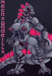 2021 absurd_res artist-apprentice587 big_breasts breasts clitoris female genitals glowing glowing_eyes glowing_genitalia glowing_nipples glowing_pussy godzilla_(series) godzilla_vs_kong hi_res huge_breasts kaiju lizard machine mecha mechagodzilla metallic_body monsterverse nipples nude pussy reptile robot robotic scalie