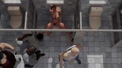 1girls 3boys 3d ahe_gao bathroom blizzard_entertainment blush breasts cum cum_dump cum_in_mouth cum_in_pussy cum_on_breasts cum_on_face fuckingtracer gangbang line overwatch public_use pussy rape raped straight toilet tracer track_and_field_tracer used_condom