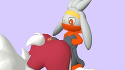 3d animated anthro ass buttjob hot_dogging lycanroc meowchan pokémon_(species) pokemon raboot