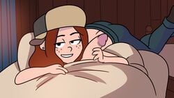 ass_cleavage butt_crack camp_pinewood color colored disney disney_channel faceless_male fantasy gravity_falls penis straight_hair tage vaultman wendy_corduroy