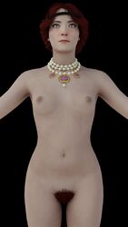 1girls 3d artist_request beads bush cd_projekt_red female hairy nipples nude nude_female orianna_(the_witcher) pale-skinned_female pubic_hair red_hair simple_background skinny the_witcher the_witcher_(series) the_witcher_3:_wild_hunt vampire