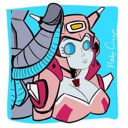 alien alien_girl autobot balls big_breasts blue_eyes bra breasts busty cybertronian elita_1 elita_one female large_penis machine mechanical partially_clothed penis robot robot_girl transformers white_body white_skin