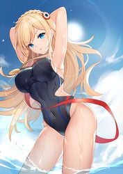 bison one-piece_swimsuit richelieu_(zhanjianshaonv) swimsuit tagme zhanjianshaonv