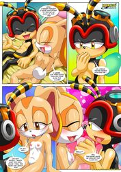 a_new_play_(comic) ass bbmbbf bed bedroom blush breasts charmy_bee comic cream_the_rabbit female male mobius_unleashed nude palcomix penis pussy sega small_breasts sonic_(series) sonic_the_hedgehog_(series)