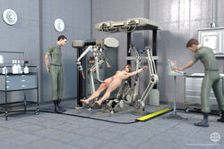 3d 3d_(artwork) alienbrain bdsm bondage breasts machine male military nipples restrained sex_machine