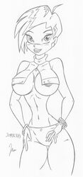 big_breasts black_and_white blush human jpeg moaja moaja_(artist) monochrome nerd sketch tagme tecna tecna_(winx_club) winx_club