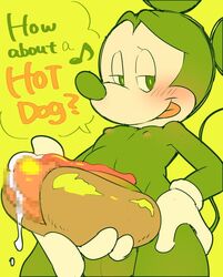 1boy anthro disney food hentaib hot_dog male male_only mickey_mouse penis_hot_dog solo