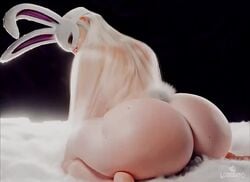 1girls 3d animated areolae ass bimbo blender blonde_hair bouncing_ass breasts bubble_butt bunny_ears bunny_mask busty chubby curvy dat_ass female female_only frog_pose huge_ass huge_breasts large_breasts lustgard mask masked masked_female mole_on_ass nipples njorijanna no_sound pawg shorter_than_10_seconds smile smirk solo thick thick_ass thick_thighs twerking venus_body video voluptuous wide_hips