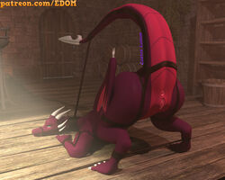 5:4 activision angry anus arms_tied ass bound claws custos_lunam cynder digital_media_(artwork) dragon female feral genitals half-closed_eyes hi_res horn inside legs_tied light medieval narrowed_eyes patreon pussy solo spyro_the_dragon sunlight text tied_tail url video_games volumetric_lighting wings