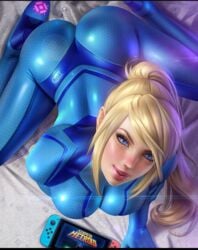 1girls 2020s 2021 alternate_version_available ass ass_up ayyasap big_ass big_breasts big_butt blonde_hair blue_bodysuit blue_eyes bodysuit bounty_hunter breasts bubble_ass bubble_butt busty butt catsuit cleavage console dat_ass deep_cleavage female female_focus female_only full_body fully_clothed fully_dressed game_controller hartman_hips high_heels high_resolution highres hips huge_ass huge_breasts huge_butt jumpsuit large_ass large_breasts large_butt latex latex_suit lips long_hair looking_at_viewer lycra lycra_suit metroid mole mole_under_mouth nintendo nintendo_switch open_mouth oppai pilot_suit ponytail pose realistic samus_aran shiny shiny_clothes shoes skin_tight solo thick_thighs thighs thunder_thighs thunderthighs tight_clothing video_game video_game_character video_games wide_hips zero_suit zero_suit_samus