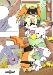 anal anal_penetration anal_sex anthro anus ass bbmbbf breasts comic cum cum_in_ass cum_inside cum_on_penis cum_on_pussy digihentai digimon digimon_(species) doggy_style female gatomon male male/female nipples palcomix patamon penis pussy sex small_breasts table when_boys_ruled_the_world_(comic)