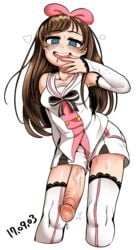 1futa a.i._channel a.i.channel brown_hair cum cum_leaking futa_only futanari hyper_penis kizuna_ai kizuna_ai_inc. nekubi pink_bow precum solo tagme virtual_youtuber