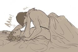 black_and_white blanket gay gay_sex minho minho_(the_maze_runner) newt_(the_maze_runner) sketch the_maze_runner yaoi