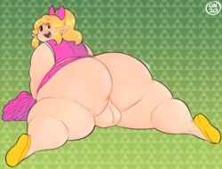 1boy 2020 abstract_background backsack big_ass cheerleader cheerleader_link cheerleader_uniform femboy gammanaut gigantic_ass girly hi_res highres huge_ass link looking_back nintendo obese obese_male overweight overweight_male pac-man_eyes pink_ribbon pointy_ears ponytail presenting presenting_hindquarters rear_view solo solo_focus solo_male spread_legs the_legend_of_zelda thick_thighs