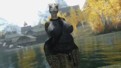 1girls 3d animated argonian ass bbw belly big_ass big_belly big_breasts breasts chubby clothed clothing coolmaster98 dancing female female_only huge_ass huge_breasts keerava no_sound scalie seductive skyrim standing_in_water swaying swaying_hips tagme tail the_elder_scrolls thick thick_thighs video voluptuous