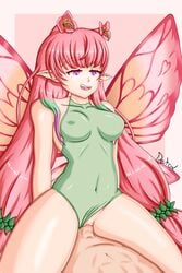 1boy 1girls big_breasts bodystocking detox fairy fairy_wings female_focus fire_emblem fire_emblem_heroes kiran_(fire_emblem) kiran_(fire_emblem)_(male) leotard leotard_aside long_hair mirabilis_(fire_emblem) multicolored_hair naughty_face nintendo open_mouth open_smile pink_hair pointy_ears purple_eyes seductive_smile sex smile smug solo_focus twintails vaginal_penetration very_long_hair wings