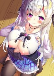 1boy 1girls animated areolae azur_lane blush bouncing_breasts breasts ceo_neet choker clothing cum cum_in_cleavage cum_on_breasts cum_twice cygnet_(azur_lane) cygnet_(retrofit)_(azur_lane) ejaculation extremely_large_filesize facial female hetero high_resolution indoors kneeling large_breasts large_filesize large_penis light-skinned_female light-skinned_male light_skin long_hair longer_than_30_seconds looking_at_viewer male manicure maritaki_(style) momochieri mp4 nipples no_bra nopan open_clothes open_fly open_mouth open_shirt orgasm outercourse paid_reward paizuri paizuri_lead_by_female penis pleated_skirt pov purple_eyes retrofit_(azur_lane) royal_navy_(azur_lane) semen semen_on_body semen_on_breasts semen_on_upper_body skirt solo_focus sound stockings thighhighs thighs throbbing_penis topless uncensored unzipped video white_hair wooden_floor