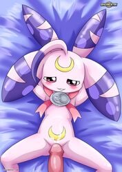 anthro bbmbbf blush cum cum_on_body digihentai digimon lunamon palcomix penis