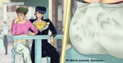 2boys diamond_is_unbreakable gachichan gif jojo's_bizarre_adventure josuke_higashikata male_only rohan_kishibe tagme