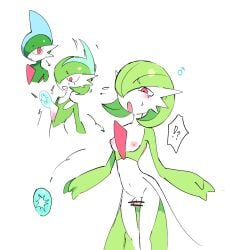 1boy 3_fingers areola balls black_pupils blush bodily_fluids breasts censor_bar censored cheek_tuft chest_spike clenched_teeth dawn_stone evolution evolution_(transformation) evolution_stone evolutionary_stone eyebrows facial_tuft fingers gallade gardevoir gender_symbol generation_3_pokemon generation_4_pokemon genitals glistening glistening_areola glistening_hair glistening_nipples green_body green_hair green_skin hair looking_at_viewer male male_gardevoir male_only male_symbol mopan multicolored_body multicolored_skin narrowed_eyes navel nintendo nipples noseless penis pink_areola pink_areolae pink_eyes pink_nipples pokémon_(species) pokemon pokemon_(species) pseudo_clothing pupils short_hair simple_background small_balls small_breasts small_penis solo solo_male spikes spikes_(anatomy) standing sweat sweatdrop symbol tears transformation transformation_sequence tuft two_tone_body two_tone_skin white_background white_body white_skin