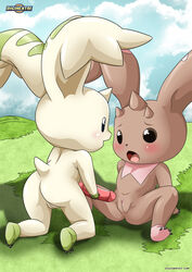 2girls anthro ass bbmbbf black_eyes blush brown_fur canine digihentai digimon dildo dog female female_only green_fur horn horns lagomorph lopmon multiple_girls open_mouth palcomix pink_fur pussy rabbit sex_toy terriermon white_fur