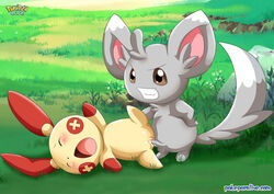 balls bbmbbf blush cum cum_in_pussy female furry male male/female minccino nintendo palcomix penis plusle pokemon pokemon_(species) pokepornlive pussy sex vaginal_penetration vaginal_sex