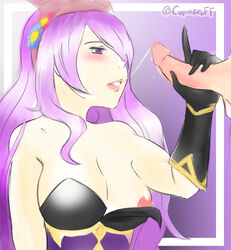 big_breasts blowjob camilla_(fire_emblem) camilla_(spring)_(fire_emblem) cum cupcakesff dick easter_egg fellatio fire_emblem fire_emblem_fates fire_emblem_heroes nipple nipple_slip