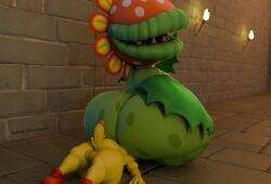 2boys 3d 3d_(artwork) ass balls big_lips big_lips_no_eyes blender erect erect_penis erection facesitting green_body hand_on_penis hips hyper hyper_ass koopa large_ass large_balls large_penis leaf looking_back male male_focus male_only mario_(series) nintendo nude nude_male penis petey_piranha plant plant_humanoid sitting sitting_down sitting_on_person streetsign01 super_mario_bros. super_mario_sunshine thick_thighs thighs wide_hips yellow_body