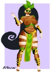 2d dark-skinned_female exposed_breasts mexican mexican_female mexicana mizutanich momia_mia