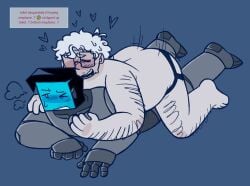 2boys adamation_inc. adamationz animationepic gijinka humanization humanized humanized_object_show inanimate_insanity mephone4 naked_male object_show object_shows on pegging robot robot_boy robot_humanoid strap toilet_(ii)