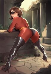 1girls ai_generated ass big_ass big_thighs breasts curvaceous curvy curvy_figure digital_media_(artwork) disney elastigirl female helen_parr hips hourglass_figure huge_ass huge_thighs large_ass large_thighs legs light-skinned_female light_skin mature mature_female milf mother phophopho pixar pixar_mom slim_waist the_incredibles thick thick_hips thick_legs thick_thighs thighs voluptuous voluptuous_female waist wide_hips wide_thighs