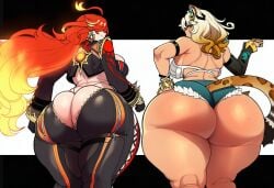 2girls ai_generated ass female female_only girl hnakano88929 tagme