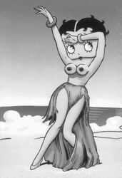 betty_boop black_and_white breasts headman tagme