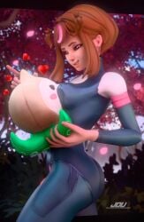 athletic_female curvy_body cute jdv my_hero_academia overwatch uravity_juno