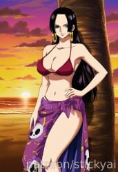 1girl 1girls ai_generated anime boa_hancock breasts curvy curvy_female curvy_figure eyes female fit hair nsfw one_piece stickyai tits voluptuous