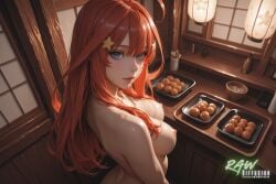 1girl ai_generated anime artist_name beautiful beauty blush breasts ecchi female hentai hi_res high_quality high_resolution highres itsuki_nakano naked nsfw nude nude_female partially_clothed patreon_username quintessential_quintuplets quintuplets rawdiffusion rule34 solo stable_diffusion the_quintessential_quintuplets tits uncensored watermark