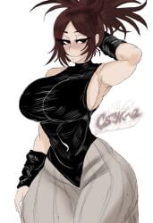 arm_raised colored_sketch cs3kv2 fushiguro_tsumiki large_ass large_breasts thick_thighs wide_hips yorozu_(jujutsu_kaisen)