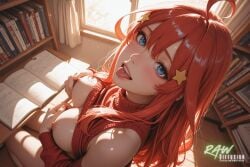1girl ai_generated anime artist_name beautiful beauty blush breasts ecchi female hentai hi_res high_quality high_resolution highres itsuki_nakano naked nsfw nude nude_female partially_clothed patreon_username quintessential_quintuplets quintuplets rawdiffusion rule34 solo stable_diffusion the_quintessential_quintuplets tits uncensored watermark