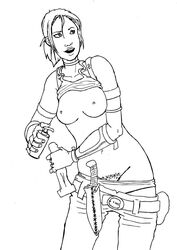 1girls female female_only human human_only line_art mrbutt2 resident_evil resident_evil_5 sheva_alomar solo tagme uncensored