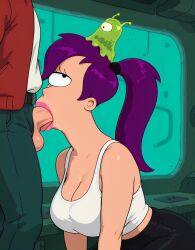 ai_generated animated brain_slug erect_penis fellatio futurama huge_cock philip_j_fry tagme turanga_leela video